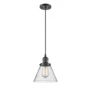 Cone - 1 Light - 8 inch - Oil Rubbed Bronze - Cord hung - Mini Pendant