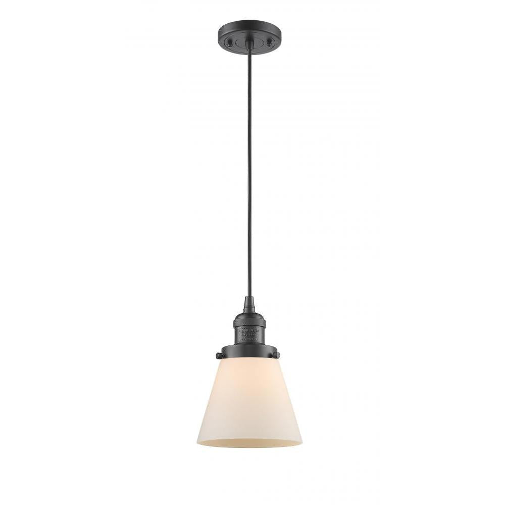 Cone - 1 Light - 6 inch - Oil Rubbed Bronze - Cord hung - Mini Pendant