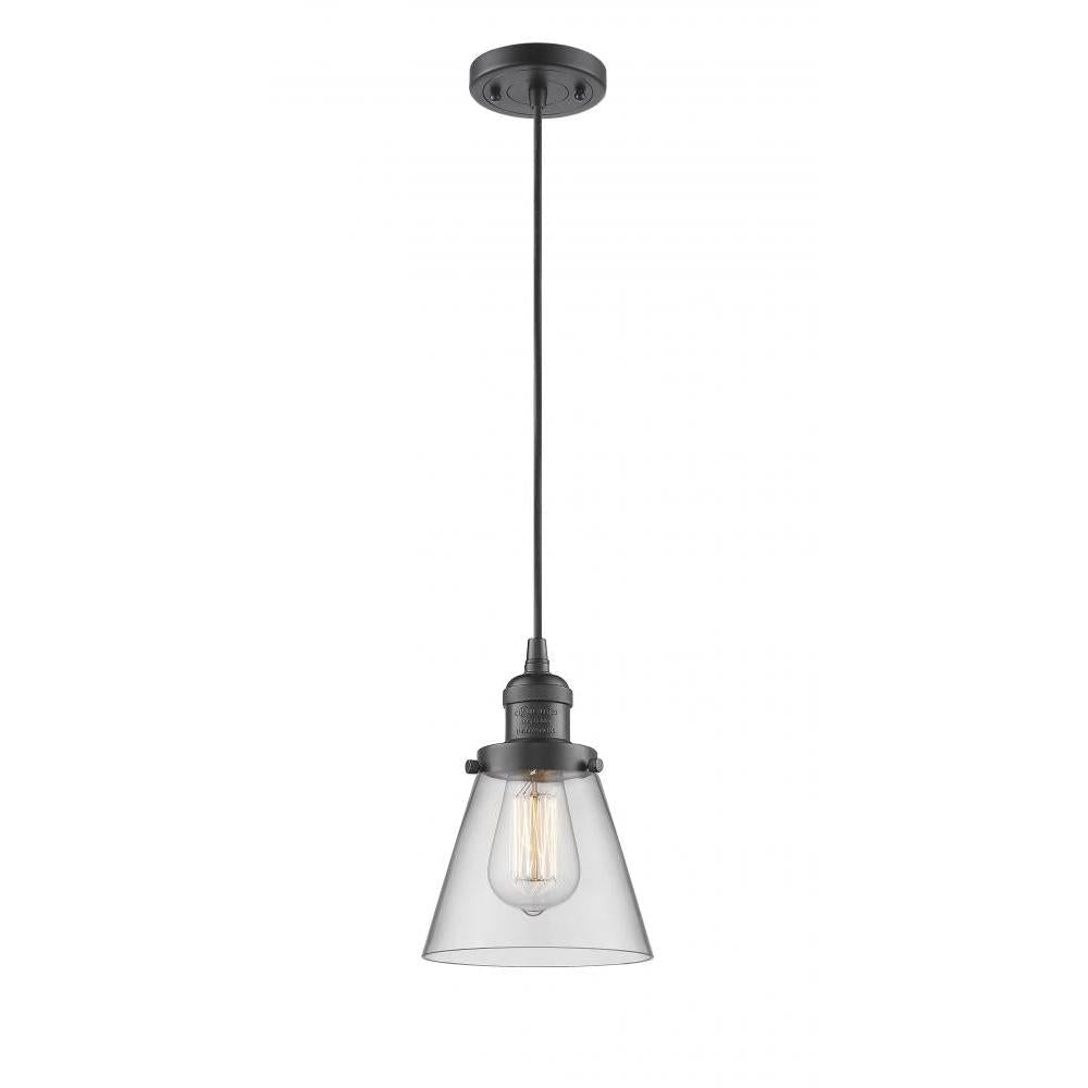 Cone - 1 Light - 6 inch - Oil Rubbed Bronze - Cord hung - Mini Pendant