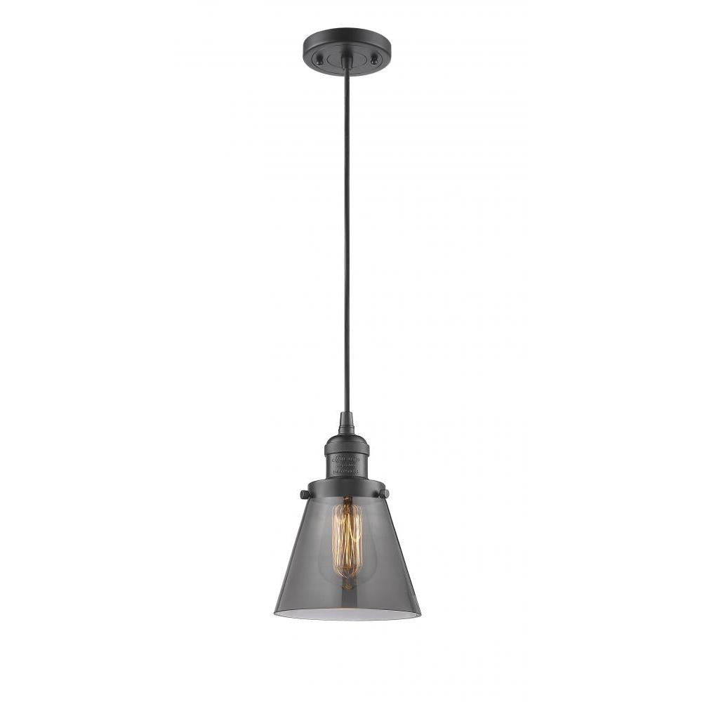 Cone - 1 Light - 6 inch - Oil Rubbed Bronze - Cord hung - Mini Pendant