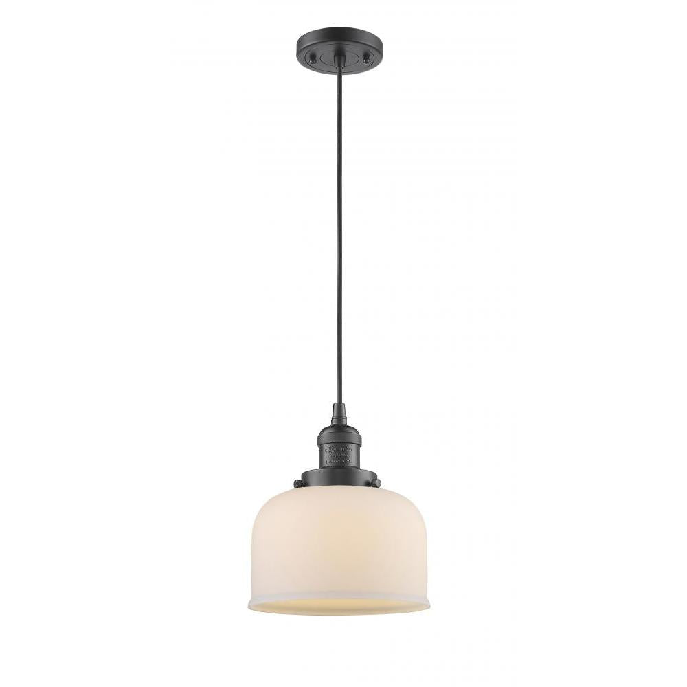 Bell - 1 Light - 8 inch - Oil Rubbed Bronze - Cord hung - Mini Pendant