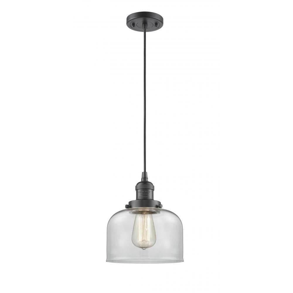 Bell - 1 Light - 8 inch - Oil Rubbed Bronze - Cord hung - Mini Pendant