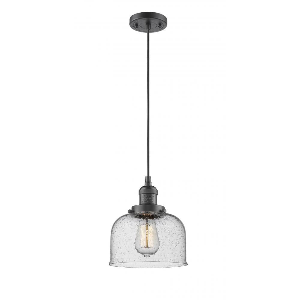 Bell - 1 Light - 8 inch - Oil Rubbed Bronze - Cord hung - Mini Pendant