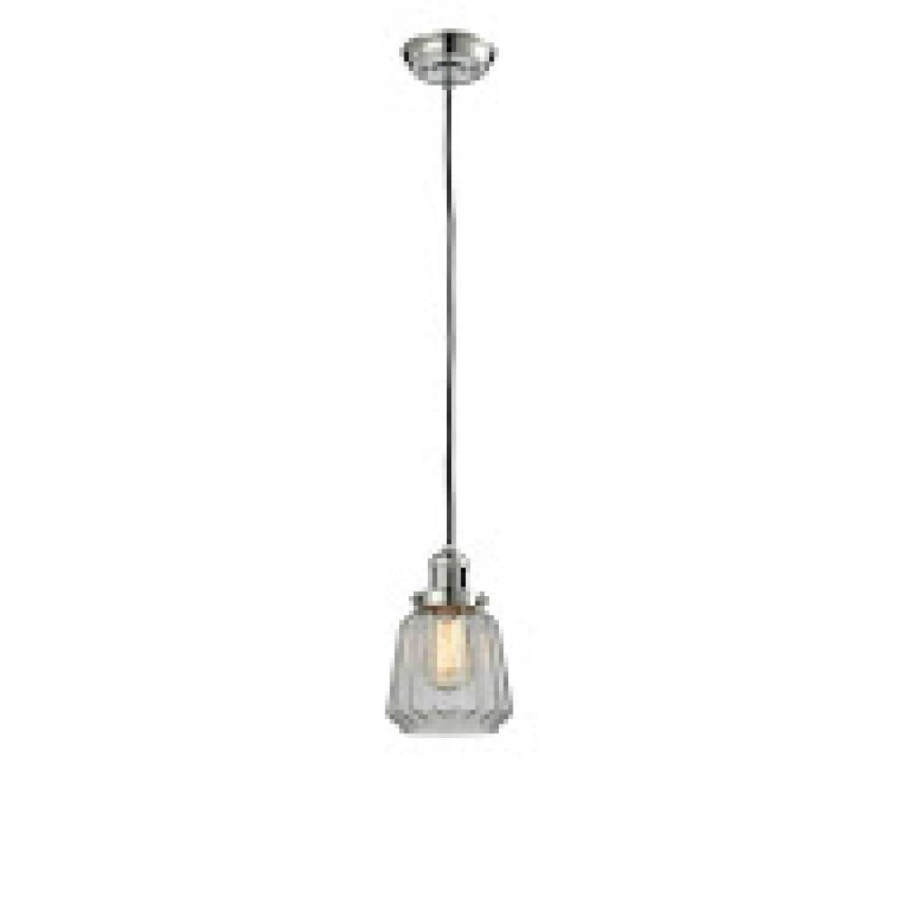 Chatham - 1 Light - 7 inch - Polished Nickel - Cord hung - Mini Pendant