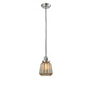 Chatham - 1 Light - 7 inch - Polished Nickel - Cord hung - Mini Pendant