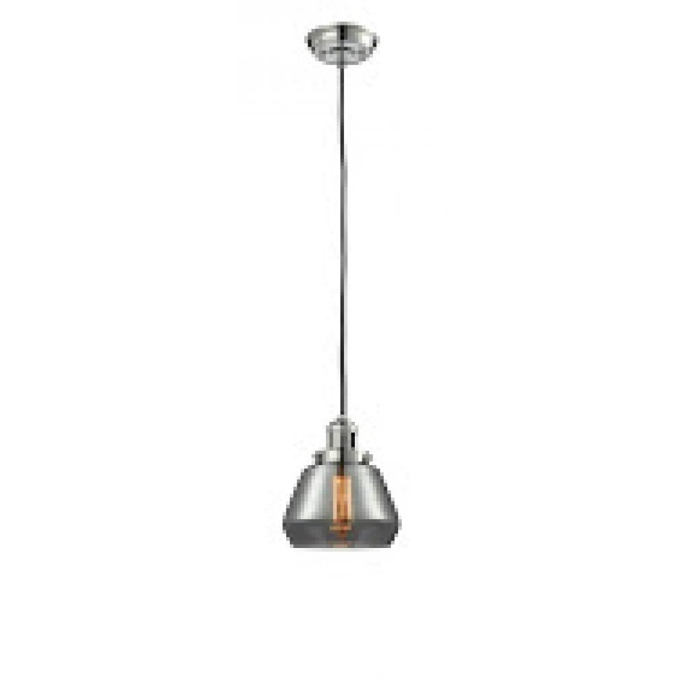 Fulton - 1 Light - 7 inch - Polished Nickel - Cord hung - Mini Pendant