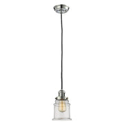 Canton - 1 Light - 6 inch - Polished Nickel - Cord hung - Mini Pendant