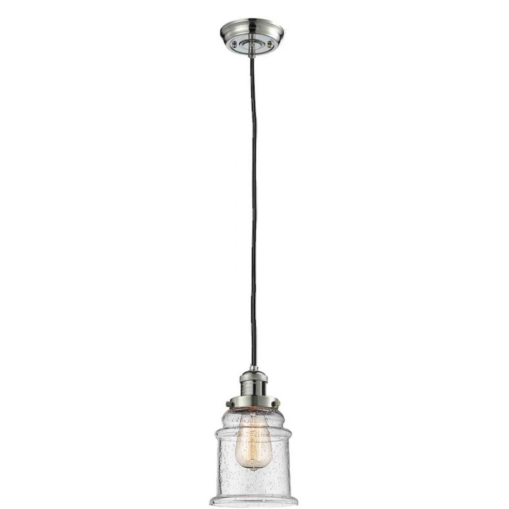 Canton - 1 Light - 6 inch - Polished Nickel - Cord hung - Mini Pendant