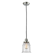 Canton - 1 Light - 6 inch - Polished Nickel - Cord hung - Mini Pendant