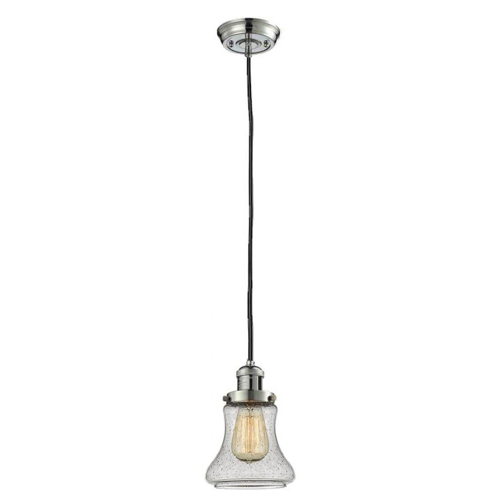 Bellmont - 1 Light - 6 inch - Polished Nickel - Cord hung - Mini Pendant