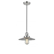 Halophane - 1 Light - 9 inch - Polished Nickel - Cord hung - Mini Pendant