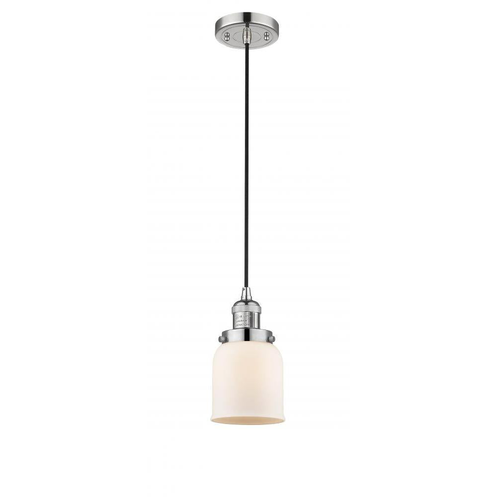 Bell - 1 Light - 5 inch - Polished Nickel - Cord hung - Mini Pendant