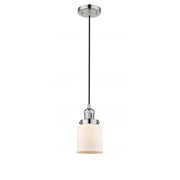 Bell - 1 Light - 5 inch - Polished Nickel - Cord hung - Mini Pendant