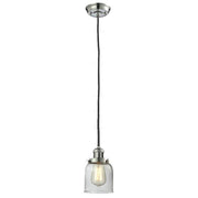 Bell - 1 Light - 5 inch - Polished Nickel - Cord hung - Mini Pendant