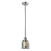 Bell - 1 Light - 5 inch - Polished Nickel - Cord hung - Mini Pendant