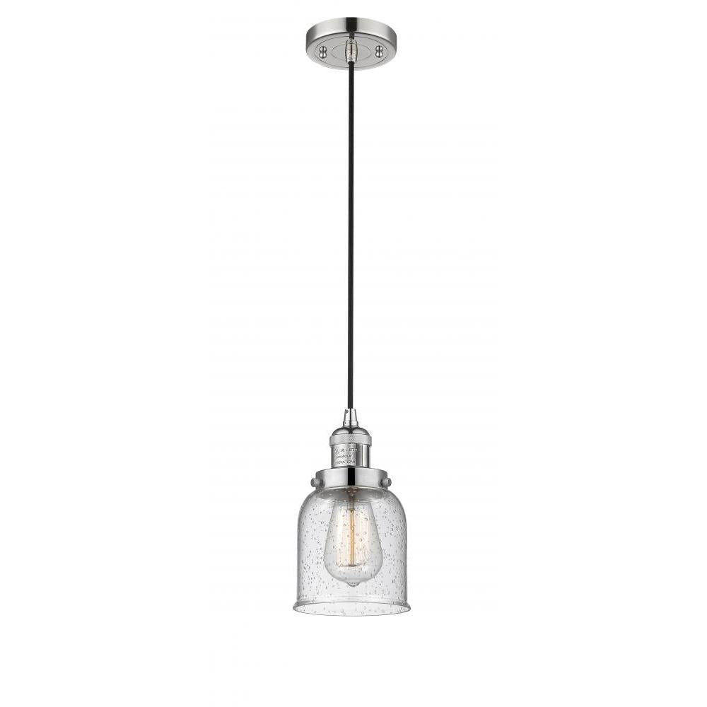 Bell - 1 Light - 5 inch - Polished Nickel - Cord hung - Mini Pendant