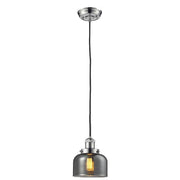 Bell - 1 Light - 8 inch - Polished Nickel - Cord hung - Mini Pendant