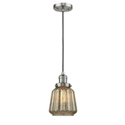 Chatham - 1 Light - 7 inch - Brushed Satin Nickel - Cord hung - Mini Pendant
