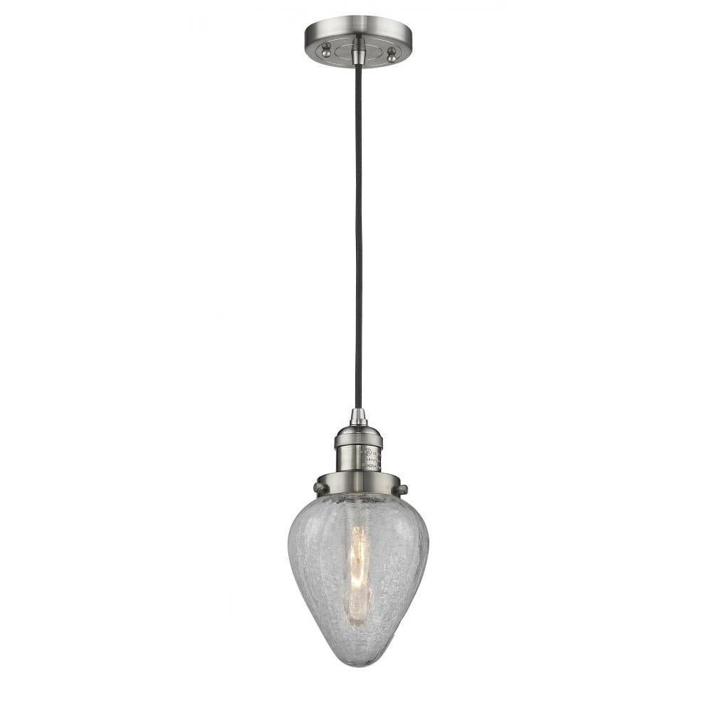 Geneseo - 1 Light - 7 inch - Brushed Satin Nickel - Cord hung - Mini Pendant
