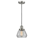 Fulton - 1 Light - 7 inch - Brushed Satin Nickel - Cord hung - Mini Pendant