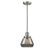 Fulton - 1 Light - 7 inch - Brushed Satin Nickel - Cord hung - Mini Pendant