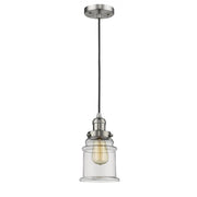 Canton - 1 Light - 6 inch - Brushed Satin Nickel - Cord hung - Mini Pendant