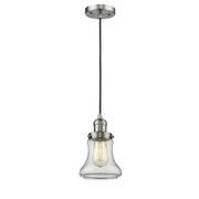 Bellmont - 1 Light - 6 inch - Brushed Satin Nickel - Cord hung - Mini Pendant