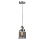 Bell - 1 Light - 5 inch - Brushed Satin Nickel - Cord hung - Mini Pendant