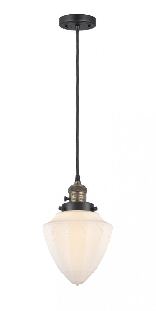 Innovations Lighting BULLET 201CSW-BAB-G661-7-LED Mini Pendant Art Deco - Antique Brass