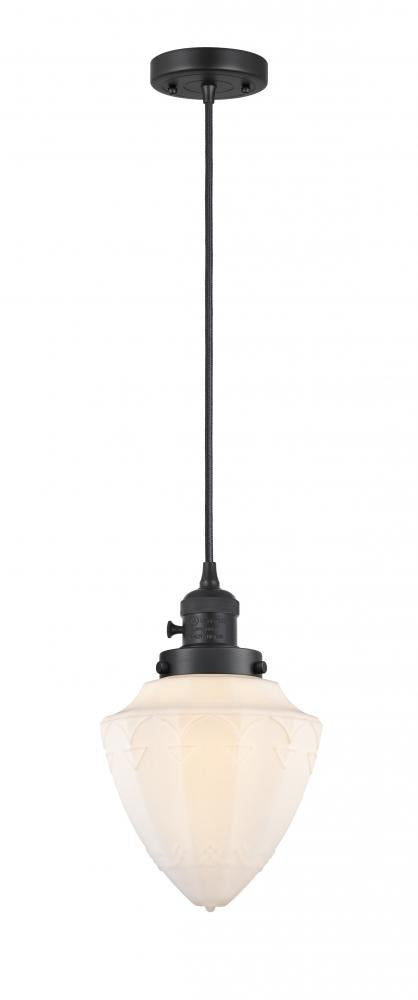 Innovations Lighting BULLET 201CSW-BK-G661-7-LED Mini Pendant Art Deco - Black