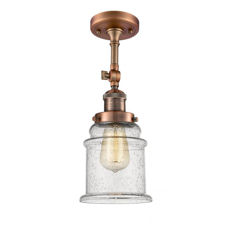 Canton - 1 Light - 6 inch - Antique Copper - Adjustable Semi-Flush Mount