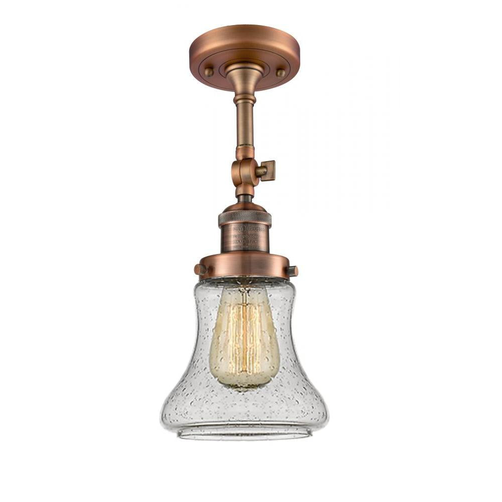 Bellmont - 1 Light - 6 inch - Antique Copper - Adjustable Semi-Flush Mount