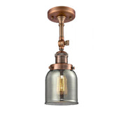 Bell - 1 Light - 5 inch - Antique Copper - Adjustable Semi-Flush Mount