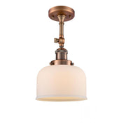 Bell - 1 Light - 8 inch - Antique Copper - Adjustable Semi-Flush Mount