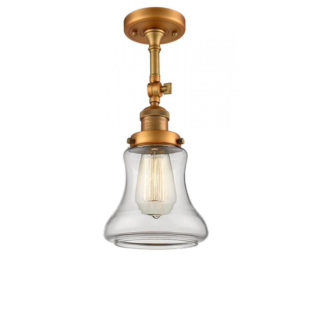 Bellmont - 1 Light - 6 inch - Brushed Brass - Adjustable Semi-Flush Mount