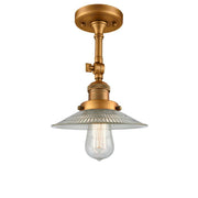 Halophane - 1 Light - 9 inch - Brushed Brass - Adjustable Semi-Flush Mount