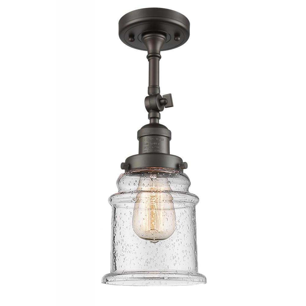 Canton - 1 Light - 6 inch - Oil Rubbed Bronze - Adjustable Semi-Flush Mount