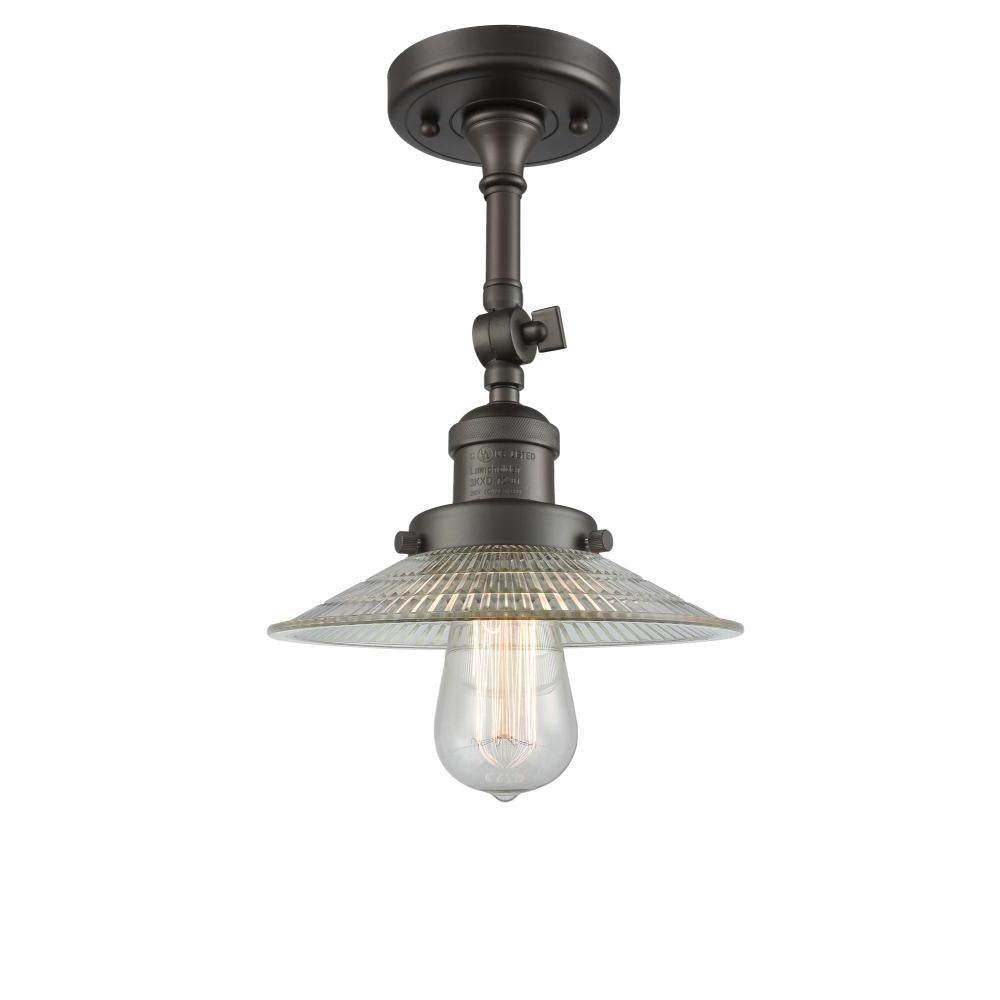 Halophane - 1 Light - 9 inch - Oil Rubbed Bronze - Adjustable Semi-Flush Mount