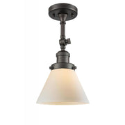 Cone - 1 Light - 8 inch - Oil Rubbed Bronze - Adjustable Semi-Flush Mount