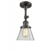 Cone - 1 Light - 6 inch - Oil Rubbed Bronze - Adjustable Semi-Flush Mount