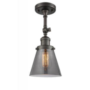 Cone - 1 Light - 6 inch - Oil Rubbed Bronze - Adjustable Semi-Flush Mount