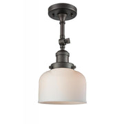 Bell - 1 Light - 8 inch - Oil Rubbed Bronze - Adjustable Semi-Flush Mount