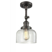 Bell - 1 Light - 8 inch - Oil Rubbed Bronze - Adjustable Semi-Flush Mount