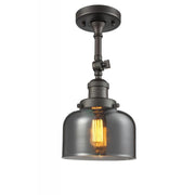 Bell - 1 Light - 8 inch - Oil Rubbed Bronze - Adjustable Semi-Flush Mount