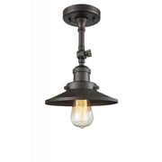 Railroad - 1 Light - 8 inch - Oil Rubbed Bronze - Adjustable Semi-Flush Mount
