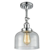 Bell - 1 Light - 8 inch - Polished Chrome - Adjustable Semi-Flush Mount