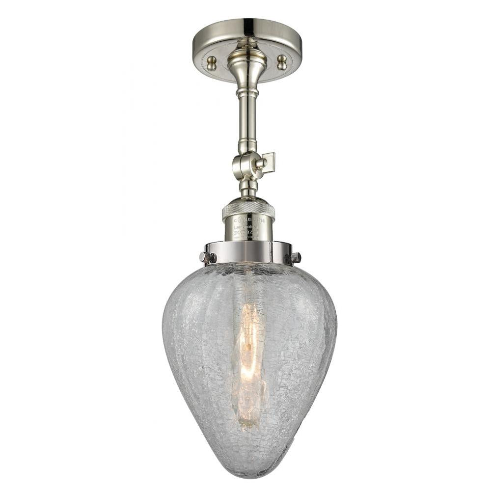 Geneseo - 1 Light - 7 inch - Polished Nickel - Adjustable Semi-Flush Mount