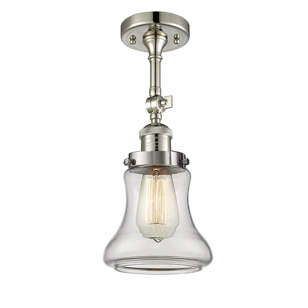 Bellmont - 1 Light - 6 inch - Polished Nickel - Adjustable Semi-Flush Mount