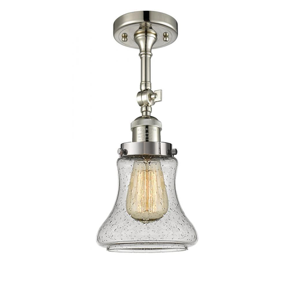 Bellmont - 1 Light - 6 inch - Polished Nickel - Adjustable Semi-Flush Mount