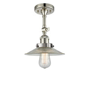 Halophane - 1 Light - 9 inch - Polished Nickel - Adjustable Semi-Flush Mount